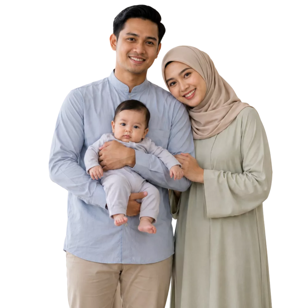 Pasangan muda Melayu bersama bayi selepas rawatan kesuburan IVF
